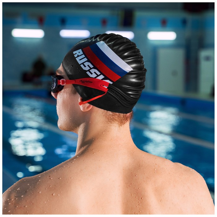 Очки для плавания ONLYTOP, беруши, цвета МИКС