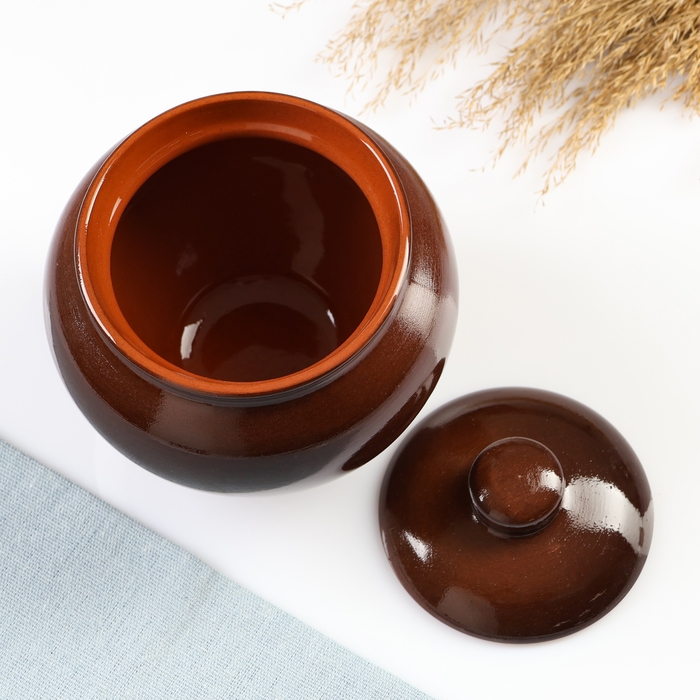 Набор горшков  Набор горшков "Подарочный с ухватом" 4х0,7л / 27х21х13см, былина