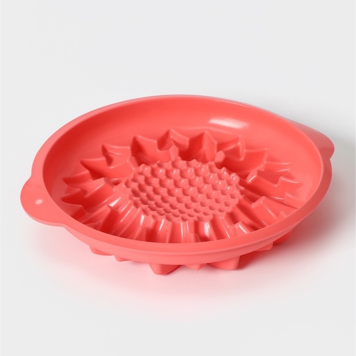 Форма для выпечки Доляна &laquo;Подсолнух&raquo;, силикон, 29&times;6 см, с ручками, цвет МИКС