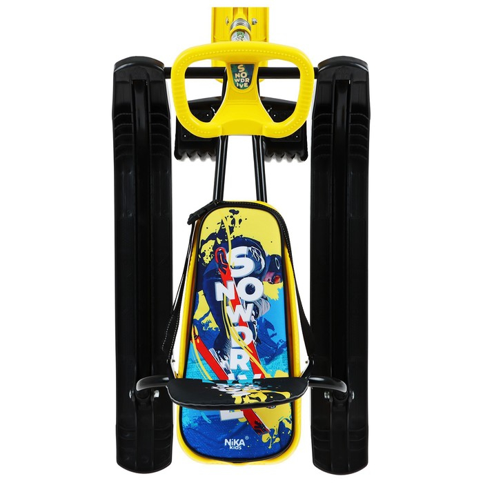 Снегокат «Тимка спорт 4-1 Зимний спорт», ТС4-1/С, со спинкой и ремнём безопасности, цвет чёрный/жёлтый Снегокат «Тимка спорт 4-1 Зимний спорт», ТС4-1/С, со спинкой и ремнём безопасности, цвет чёрный/жёлтый