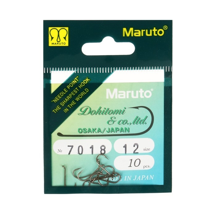 Крючки мушиные Maruto 7018, цвет BR, № 12, 10 шт. Крючки мушиные Maruto 7018, цвет BR, № 12, 10 шт.