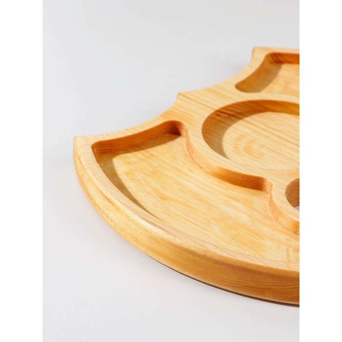 Менажница авторская Adelica «Молот», 26×30×2,2 см, цельный массив кедра Менажница авторская Adelica «Молот», 26×30×2,2 см, цельный массив кедра