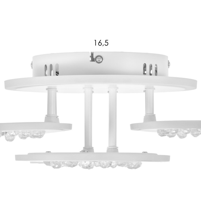 Люстра с ПДУ Люстра с ПДУ "Рафаэль" LED 150Вт 3000-6000Вт RGB белый 58,5х38,5х12,5см BayerLux