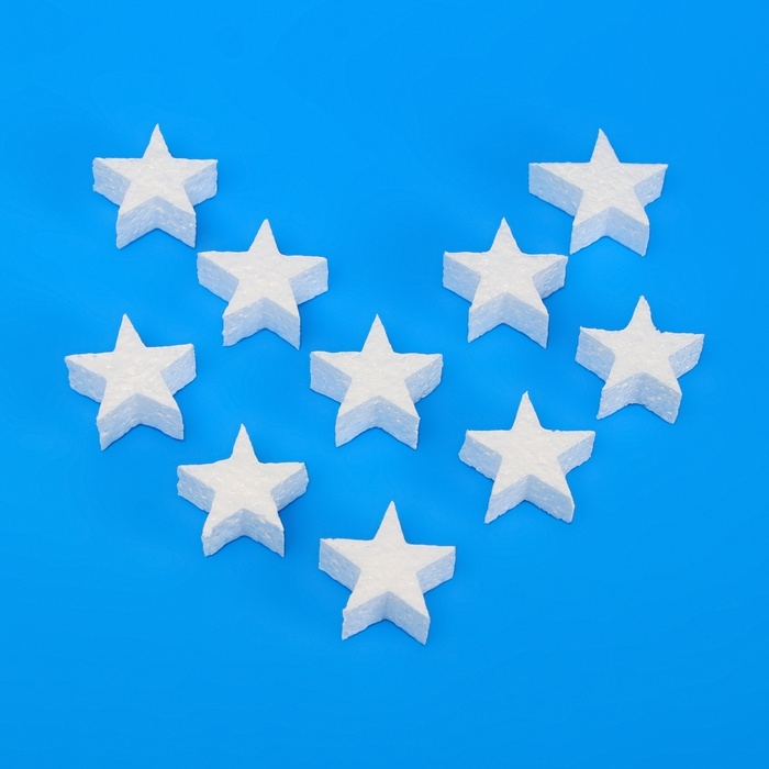 Форма из пенопласта Форма из пенопласта "Звезда", 5 х 2 см, набор 10 шт