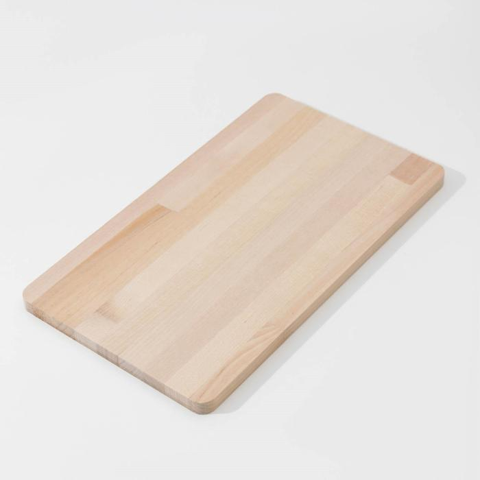 Нaбор разделочных досок на подставке Доляна, 3 шт: 35×22 см, 32×20 см, 31×18 см, массив берёзы