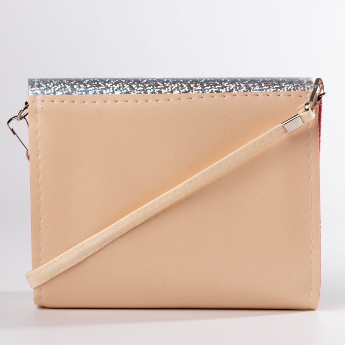 Сумка детская для девочки "Лисичка", на клапане, цвет бежевый