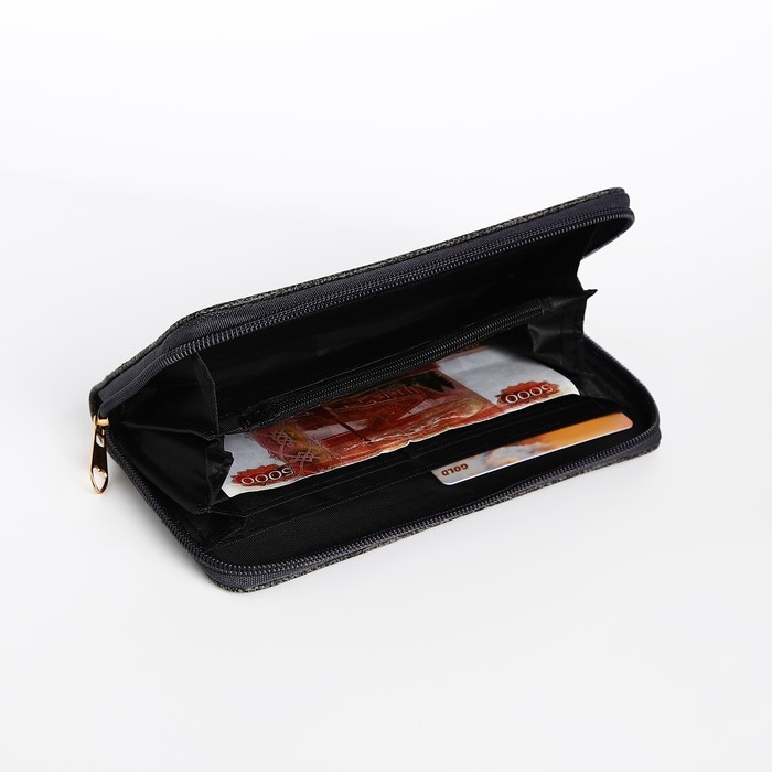 Кошелёк женский на молнии, цвет серый Кошелёк женский на молнии, цвет серый