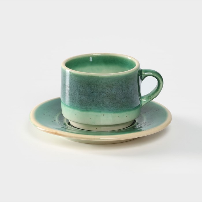 Чайная пара Erboso reattivo: чашка 200 мл с блюдцем d=15,5 см Чайная пара Erboso reattivo: чашка 200 мл с блюдцем d=15,5 см