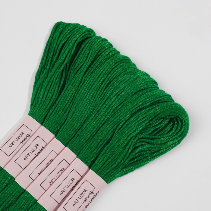 Набор ниток мулине №909, 8 ± 1 м, 6 шт, цвет изумрудный Набор ниток мулине №909, 8 ± 1 м, 6 шт, цвет изумрудный