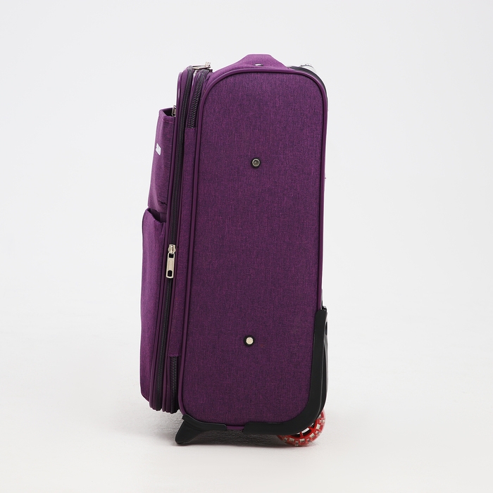 Чемодан малый 20 Чемодан малый 20", отдел на молнии, с расширением, кодовый замок, 3 колеса, 2 наружных кармана, цвет фиолетовый