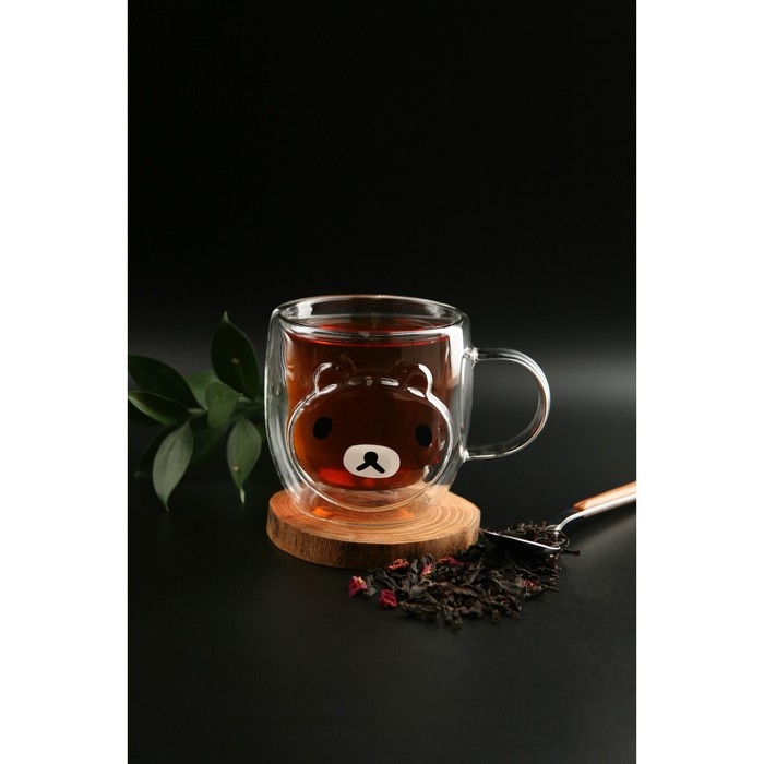 Кружка стеклянная с двойными стенками «Панда», 300 мл Кружка стеклянная с двойными стенками «Панда», 300 мл