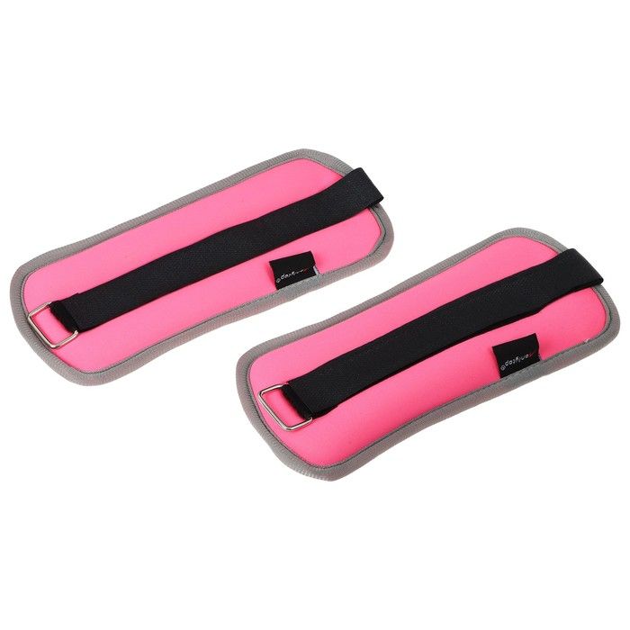 Утяжелители неопреновые ONLYTOP, 2 шт. х 0,25 кг, цвет розовый Утяжелители неопреновые ONLYTOP, 2 шт. х 0,25 кг, цвет розовый