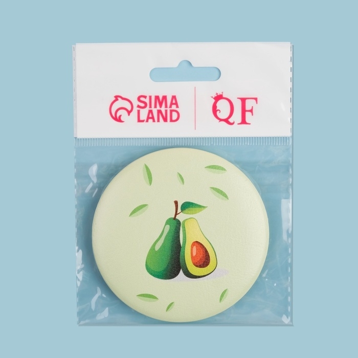 Зеркало карманное «Авокадо», d = 7,5 см, рисунок МИКС