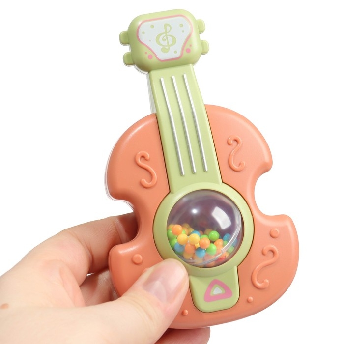 Погремушка «Гитара», 12 см, цвет МИКС, Крошка Я