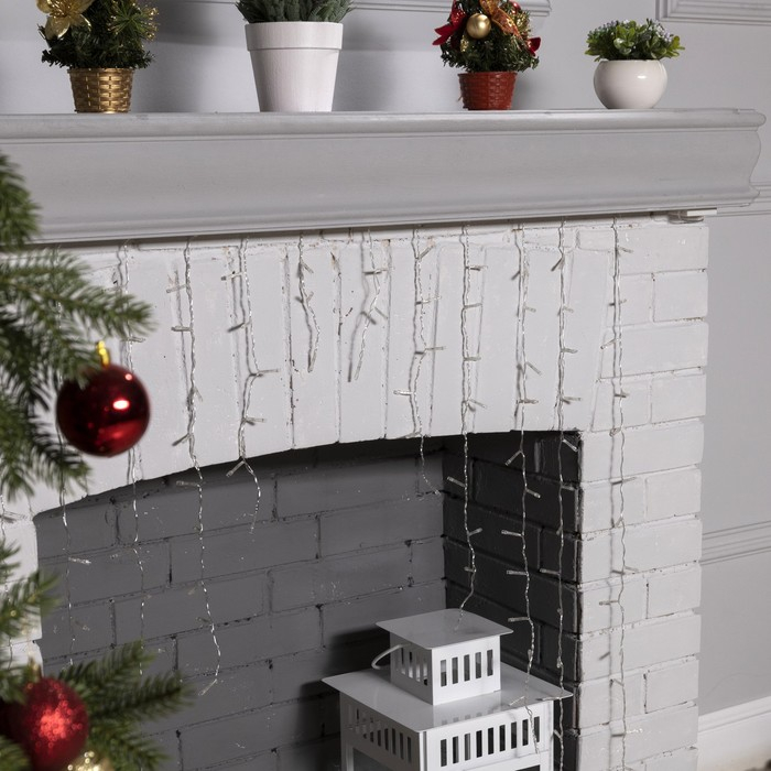 Гирлянда «Бахрома-арка» 1 × 1 м, IP20, прозрачная нить, 126 LED, свечение тёплое белое, 8 режимов, 220 В Гирлянда «Бахрома-арка» 1 × 1 м, IP20, прозрачная нить, 126 LED, свечение тёплое белое, 8 режимов, 220 В