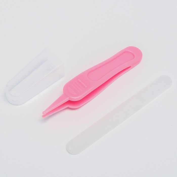 Набор по уходу за ребенком, 5 предметов (расческа, пинцет, ножницы, книпсер, пилка), цвет розовый Набор по уходу за ребенком, 5 предметов (расческа, пинцет, ножницы, книпсер, пилка), цвет розовый