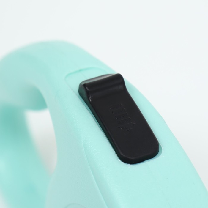 Рулетка с принтом Рулетка с принтом "Щенок", 5 м, чёрно-мятная