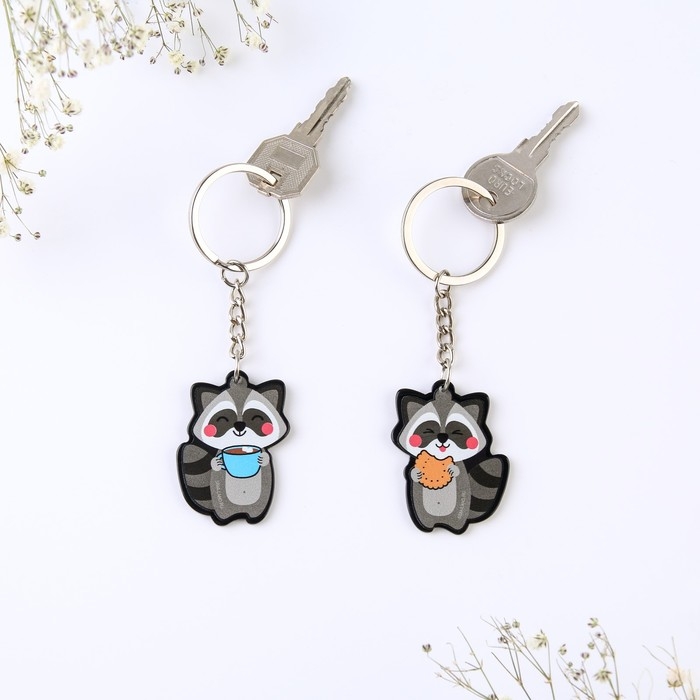 Брелок для ключей парный «Моя любовь только для тебя», акриловый, 13,3 х 8