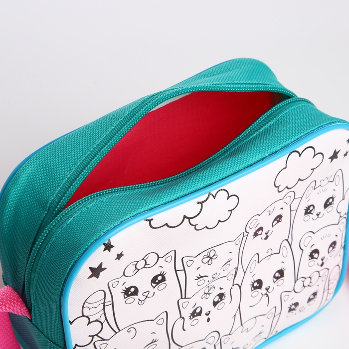 Сумка детская для девочки через плечо  Сумка детская для девочки через плечо "Милые котята" 17х13х5 см