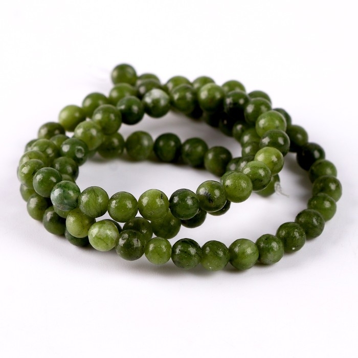 Бусины из натурального камня «Зелёный нефрит» набор 90 шт., размер 1 шт. — 4 мм Бусины из натурального камня «Зелёный нефрит» набор 90 шт., размер 1 шт. — 4 мм