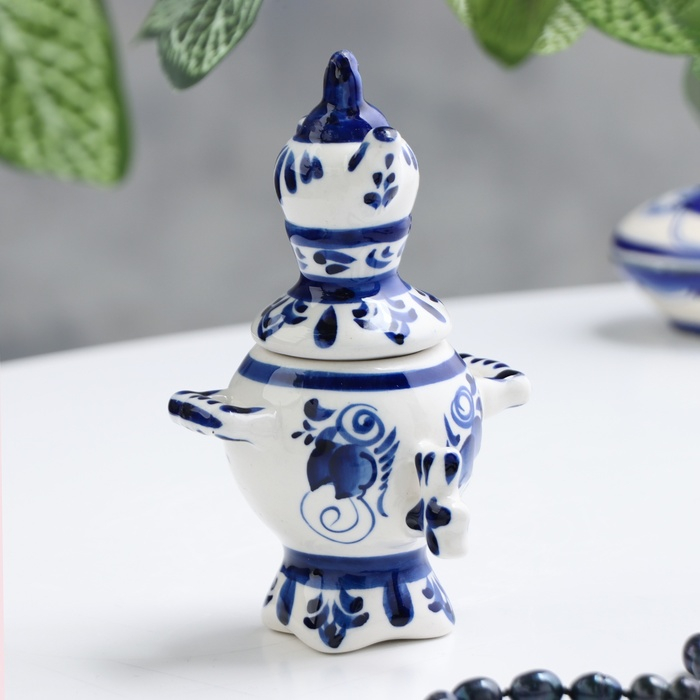 Сувенир «Самовар», гжель Сувенир «Самовар», гжель