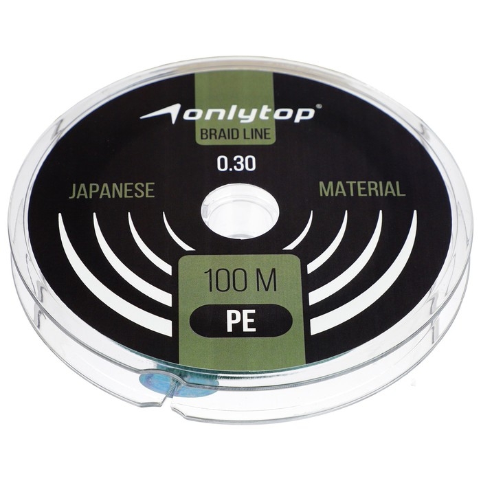 Шнур ONLYTOP universal X4, диаметр 0.30 мм, тест 22 кг, 100 м, тёмно-зелёный Шнур ONLYTOP universal X4, диаметр 0.30 мм, тест 22 кг, 100 м, тёмно-зелёный