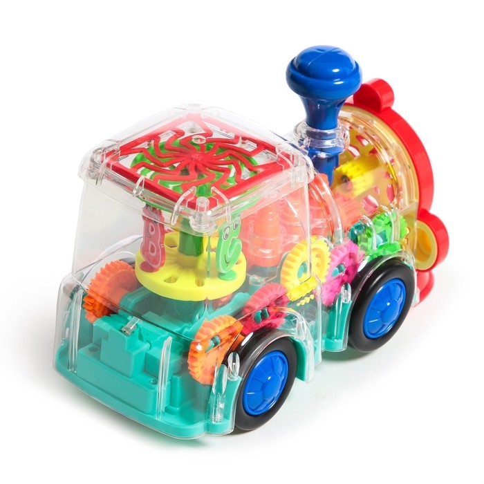 Паровоз «Новогодний поезд», световые и звуковые эффекты, работает от батареек Паровоз «Новогодний поезд», световые и звуковые эффекты, работает от батареек