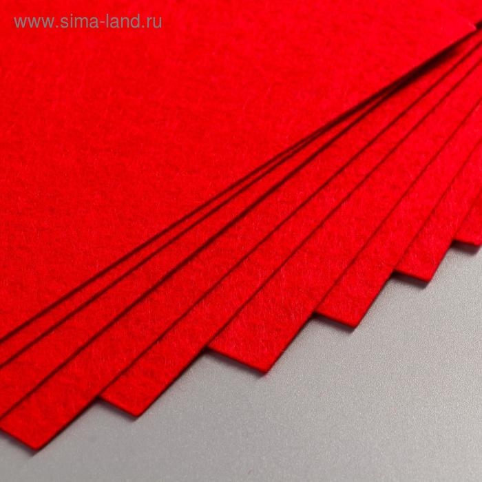 Фетр мягкий 1 мм Фетр мягкий 1 мм "Красный" набор 10 листов формат А4