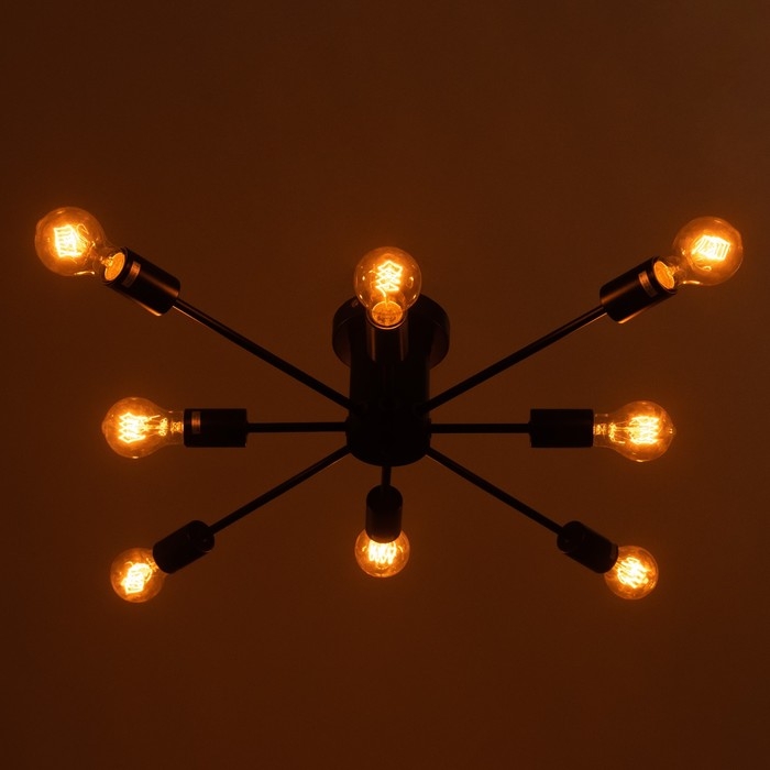 Люстра потолочная "Орион" 8х60Вт Е27 Цвет: Черный