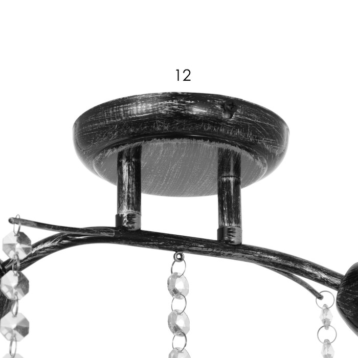 Люстра Люстра "Адель" 2x40Вт E27 черный 48х46х17 см