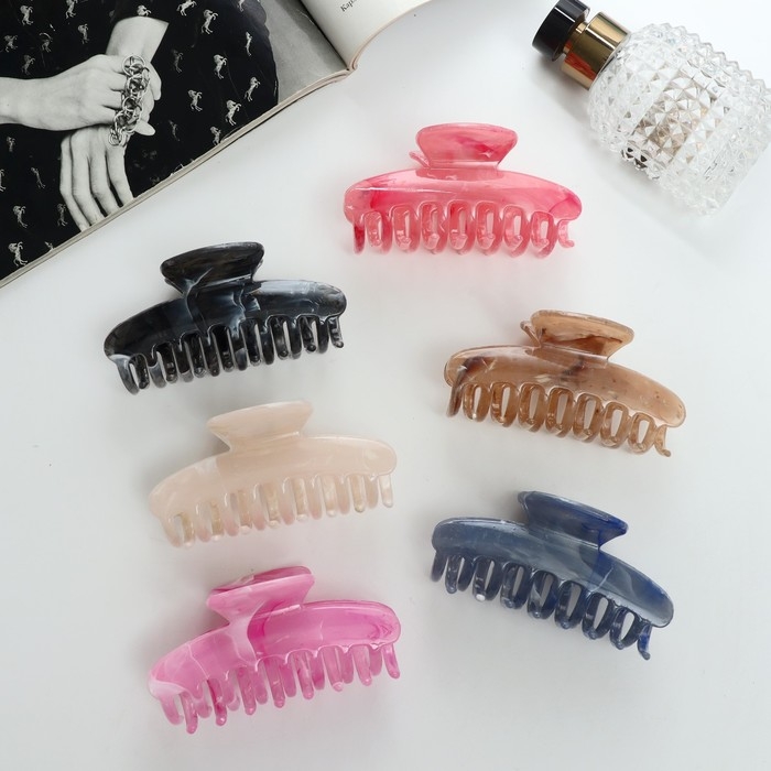 Краб для волос Краб для волос "Фрида" подтеки классика, 9,5 см, микс