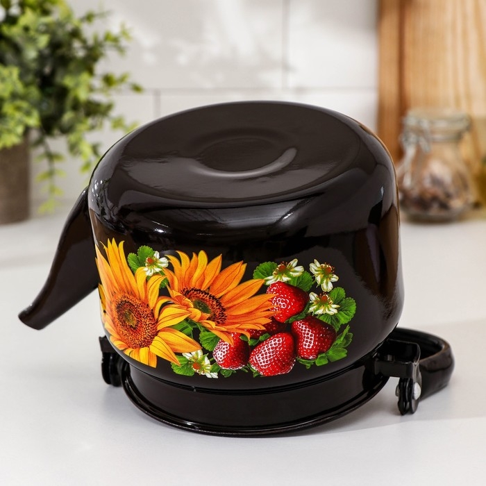 Чайник цилиндрический, 2 л, индукция, деколь МИКС, цвет коричневый Чайник цилиндрический, 2 л, индукция, деколь МИКС, цвет коричневый