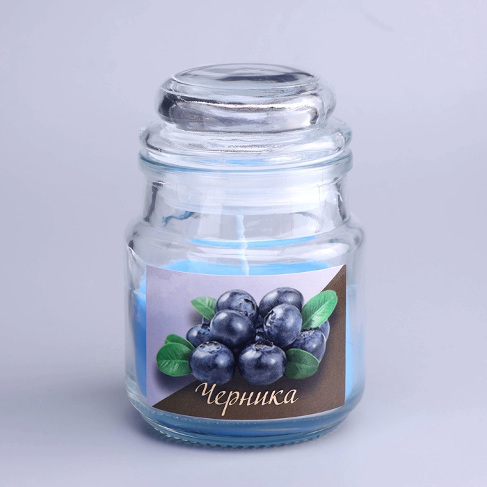 Свеча в банке ароматическая  Свеча в банке ароматическая "Лесная черника" 6х8,5см