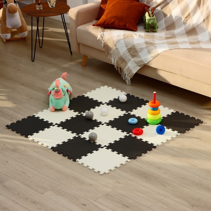 Мягкий пол универсальный, 33 × 33 см, цвет серый Мягкий пол универсальный, 33 × 33 см, цвет серый