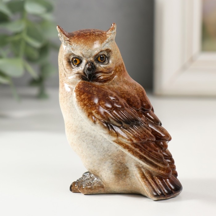 Сувенир полистоун лак Сувенир полистоун лак "Филин" 6,7х5,5х9 см