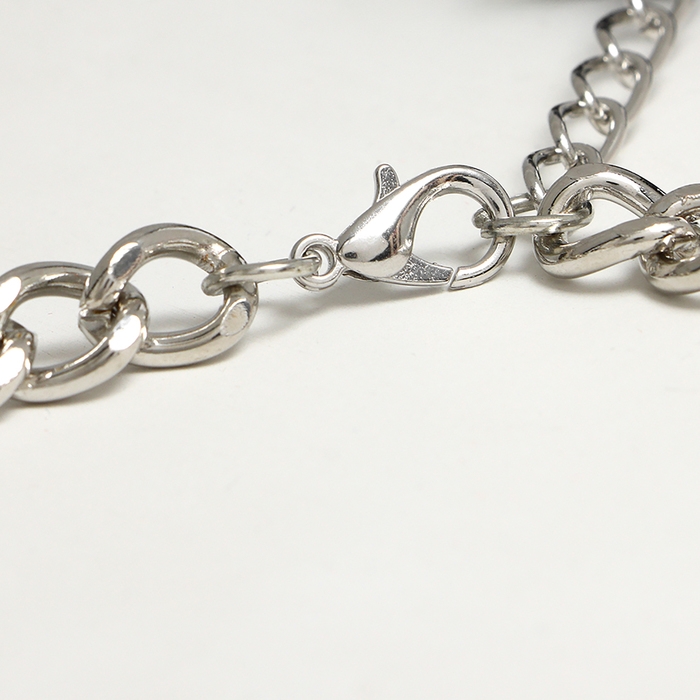 Колье «Цепь» плотная, цвет серебро, L=46 см с удлинителем 7 см Колье «Цепь» плотная, цвет серебро, L=46 см с удлинителем 7 см
