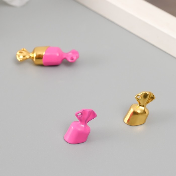 Замок магнитный металл Замок магнитный металл "Конфетка" золотой и розовый (набор 4 половинки) 1х3х1 см