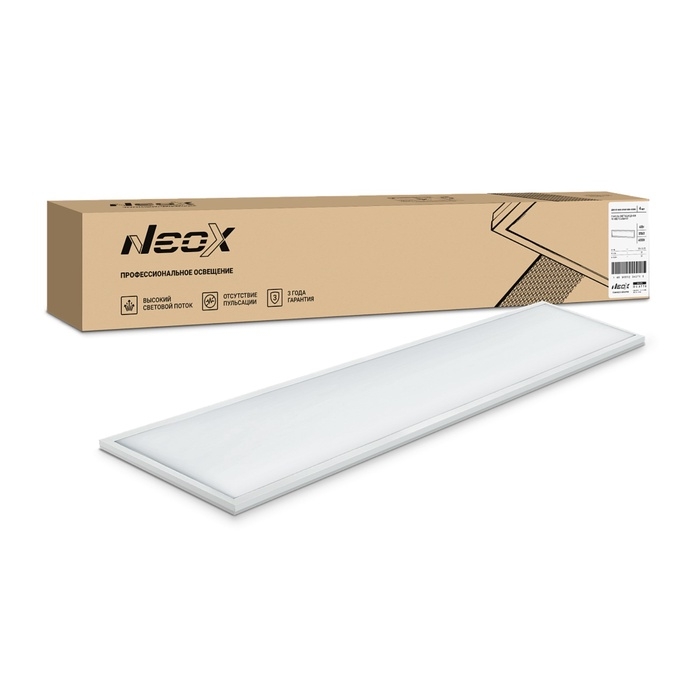 Панель светодиодная универсальная ДВО-01 4040-ОПАЛ 40Вт 230В 4000К 1195x180мм NEOX Панель светодиодная универсальная ДВО-01 4040-ОПАЛ 40Вт 230В 4000К 1195x180мм NEOX