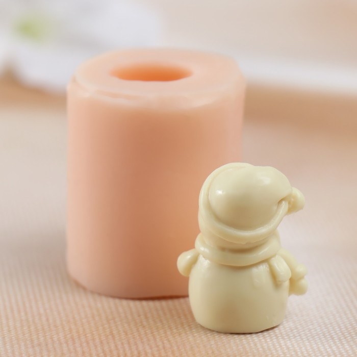 Новогодний молд силикон Новогодний молд силикон "Снеговичок" 2,2х1,7х2,9 см