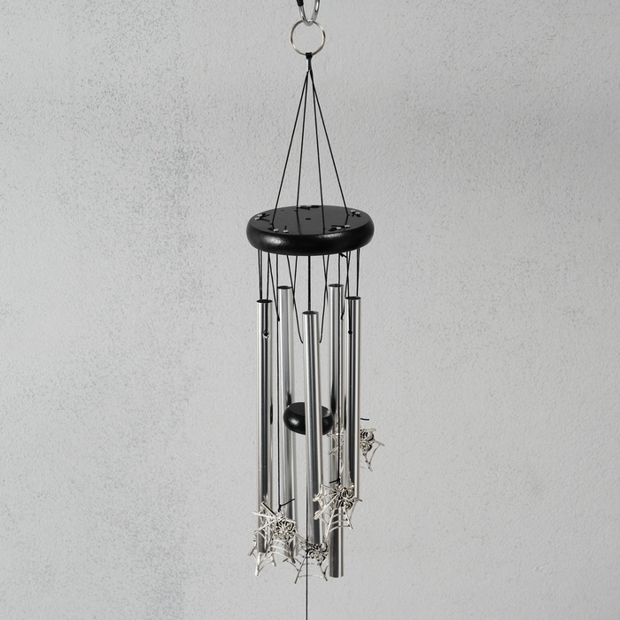 Музыка ветра металл Музыка ветра металл "Паук на паутине" 5 трубок 60 см