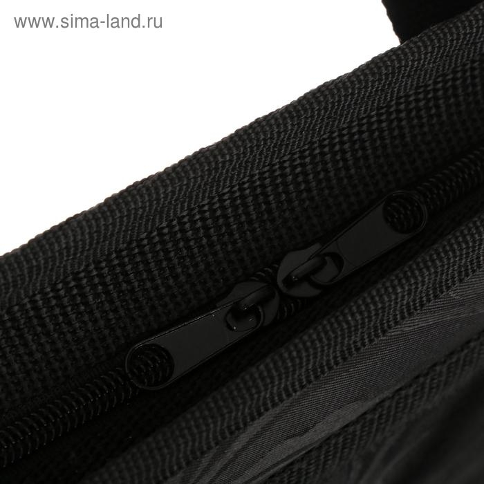 Папка с ручками текстильная, А4, 365 х 260 х 50 мм, 2С13 Папка с ручками текстильная, А4, 365 х 260 х 50 мм, 2С13 "Тихвин", каркасная, "Жакард чёрный"