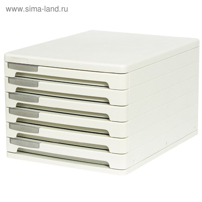 Бокс универсальный ErichKrause Office, 6 отделений, серый