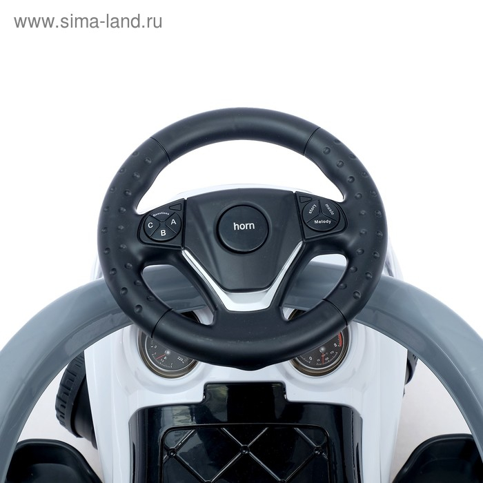 Толокар-каталка «Тачка», с родительской ручкой, цвет белый Толокар-каталка «Тачка», с родительской ручкой, цвет белый