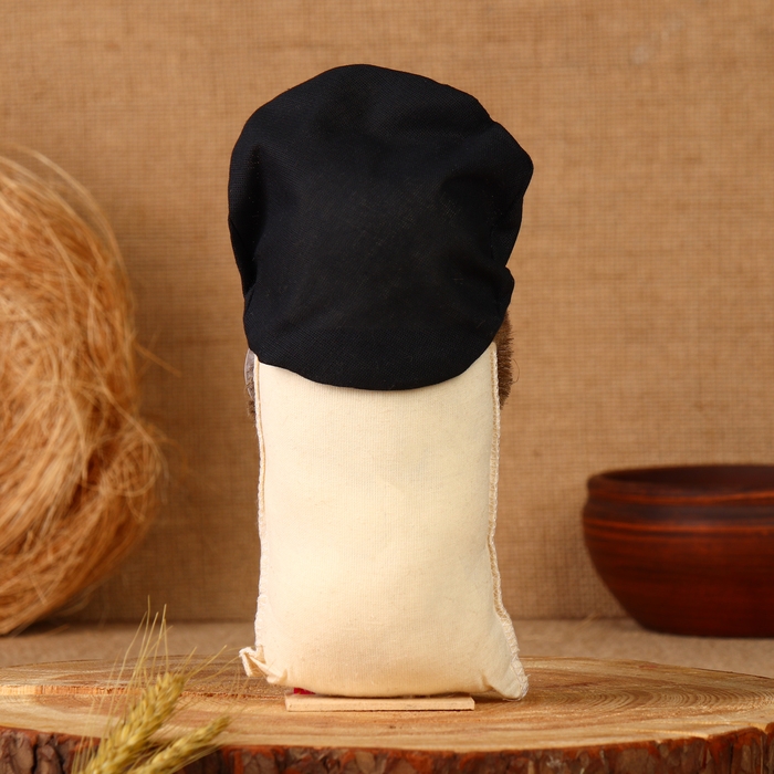 Оберег Оберег "Домовой в кепке с ложкой", лён, 20 см