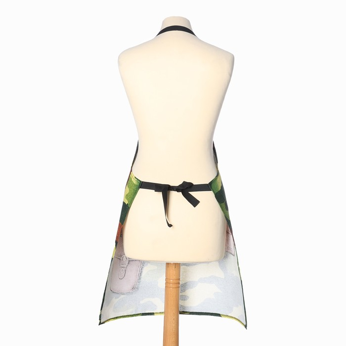 Фартук Фартук "Доляна" Генерал кухни, 60х70 см, 100% хлопок, рогожка