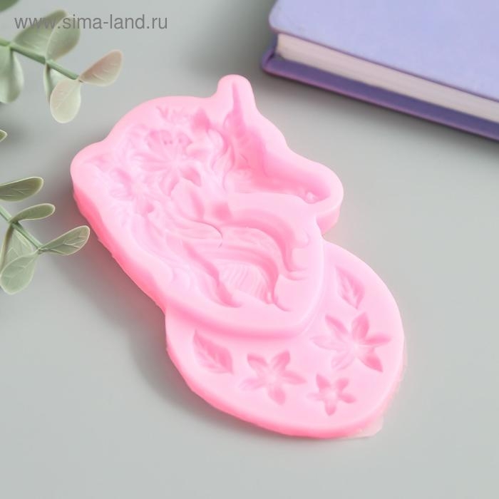 Молд силикон "Единорог и цветы в гриве" 6 предметов 1х5х10,5 см