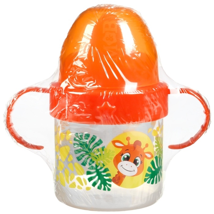Поильник детский с твёрдым носиком «Жирафик», 140 мл., с ручками, цвет оранжевый Поильник детский с твёрдым носиком «Жирафик», 140 мл., с ручками, цвет оранжевый