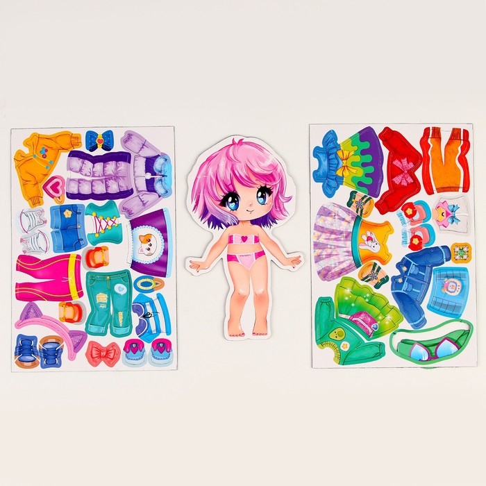 Магнитная игра одевашка «Стильная модница» Магнитная игра одевашка «Стильная модница»