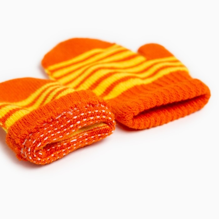 Варежки детские однослойные MINAKU,цв. оранжевый/жёлтый, р-р 12-14 (13-14 см) Варежки детские однослойные MINAKU,цв. оранжевый/жёлтый, р-р 12-14 (13-14 см)