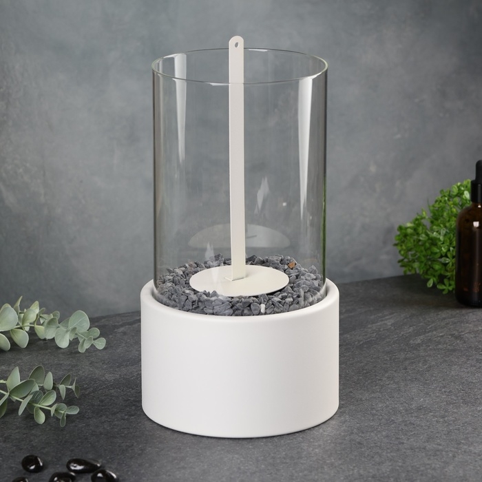 Биокамин настольный 14х30см, белый Биокамин настольный 14х30см, белый